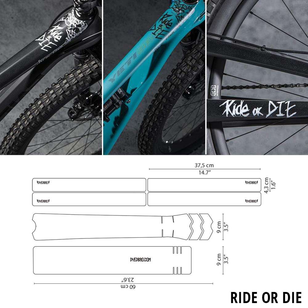 Dyedbro Ride- oder Die-Rahmenschutz-Kit