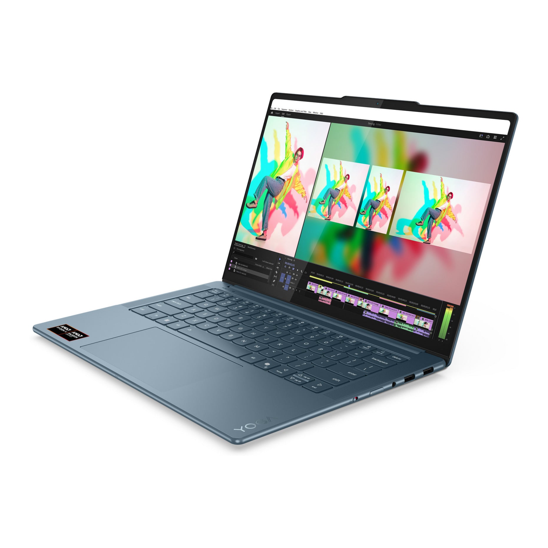 Lenovo Yoga Pro 7 14asp10 (83lx001mmh) 14,5 Copilot+ Laptop (blaugrün | Ryzen AI 9 365 | Radeon 880m Grafik | 32 GB | 1 TB SSD)