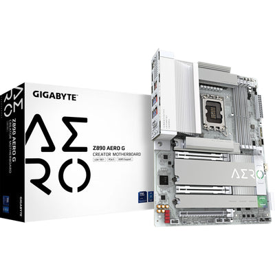 Gigabyte Gigabyte Z890 Aero G, ATX, LGA1851, Intel® Core ™ Ultra, 4x DDR5, 2,5 GBE X2, Wi-Fi 7, USB4, Weiß, Weiß