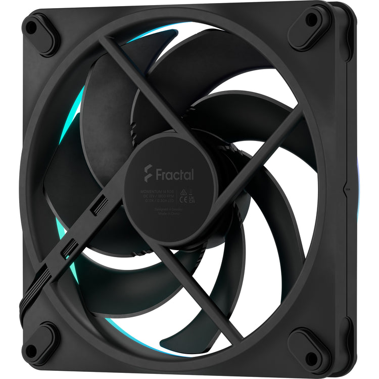 Fractal Design Momentum 14 RGB-Gehäuselüfter (schwarz, 3 Stück, 140 x 140 x 25 mm, PWM)