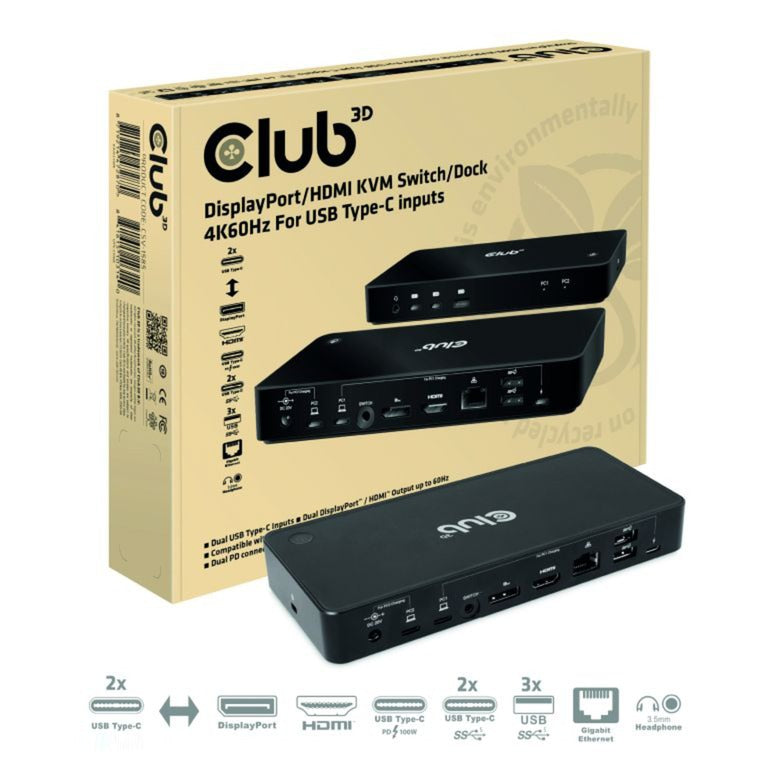 Club 3D DisplayPort HDMI Dock 4K60Hz