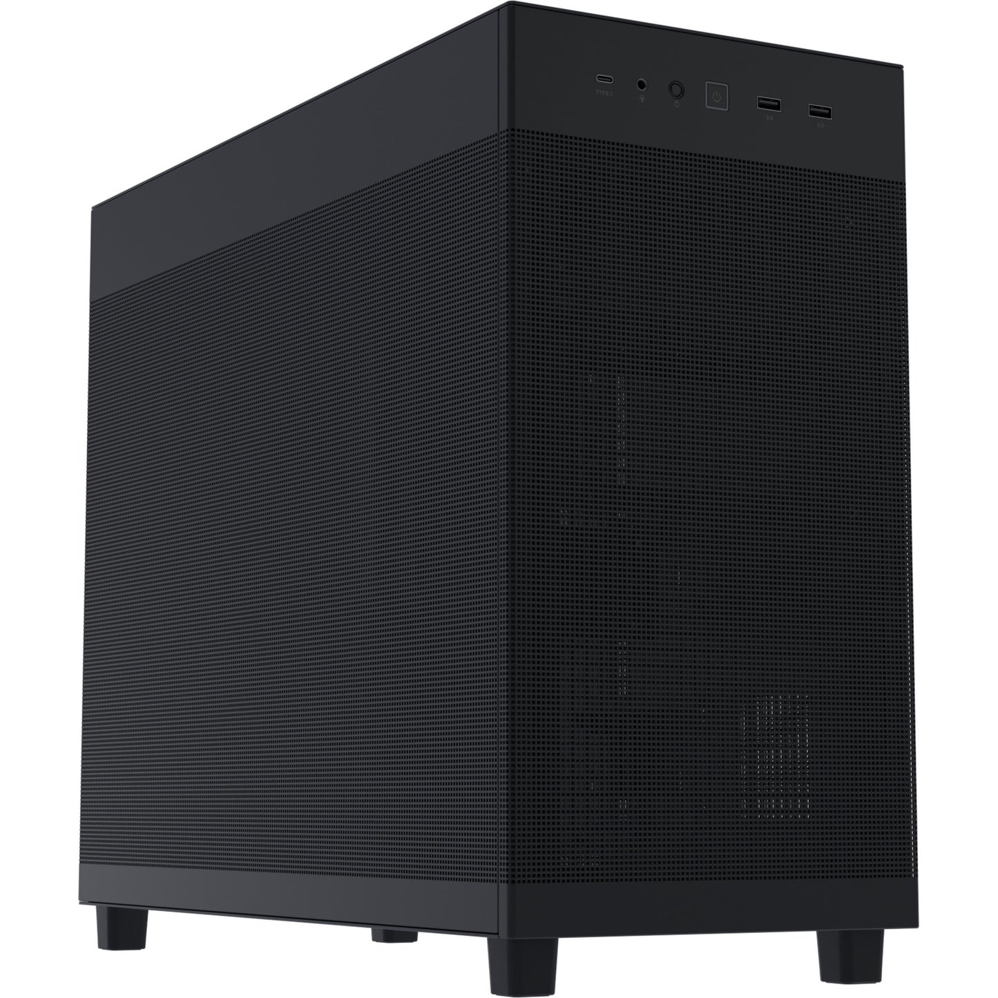 Asus Prime Ap303 - Mesh Panel Midi Tower Gehäuse (schwarz | 2x USB-A | 1x USB-C)