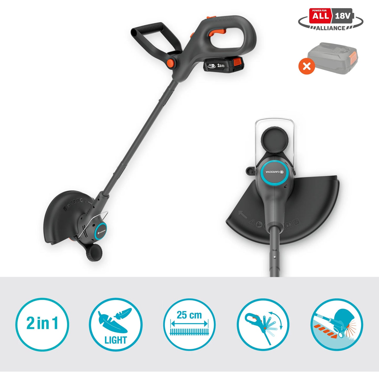 Gardena Trimmer Easytrim 2518V P4A Solo