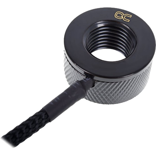 Alphacool Eiszapfen Temperatursensor G1 4 IG IG mit AG-Adapter (schwarz)