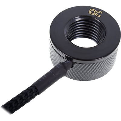 Alphacool Eiszapfen Temperatursensor G1 4 IG IG mit AG-Adapter (schwarz)