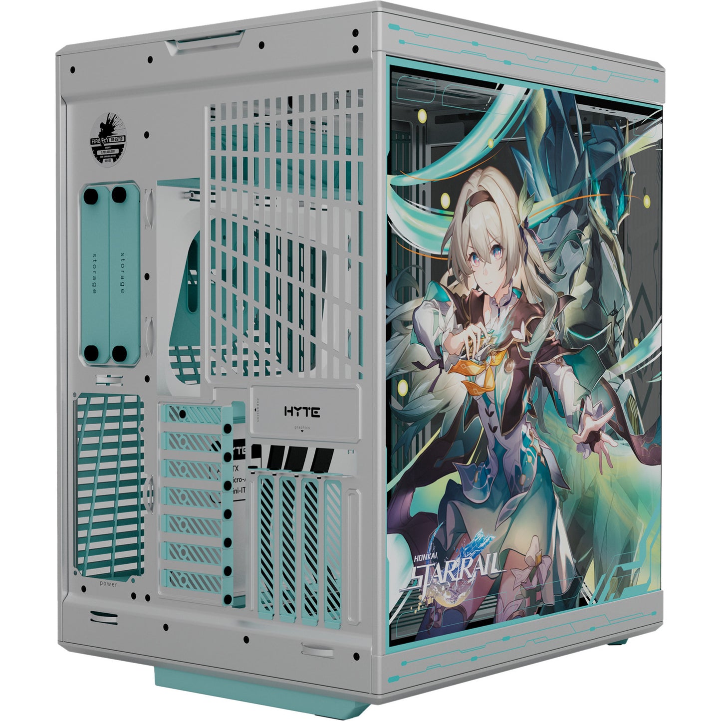 Hyte y70 Firefly Edition Midi-Tower-Gehäuse (2x USB-A | 1x USB-C | gehärtetes Glas)