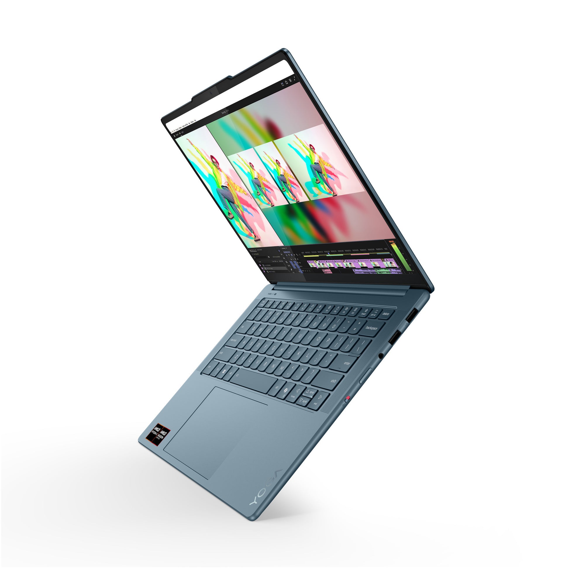Lenovo Yoga Pro 7 14asp10 (83lx001mmh) 14,5 Copilot+ Laptop (blaugrün | Ryzen AI 9 365 | Radeon 880m Grafik | 32 GB | 1 TB SSD)