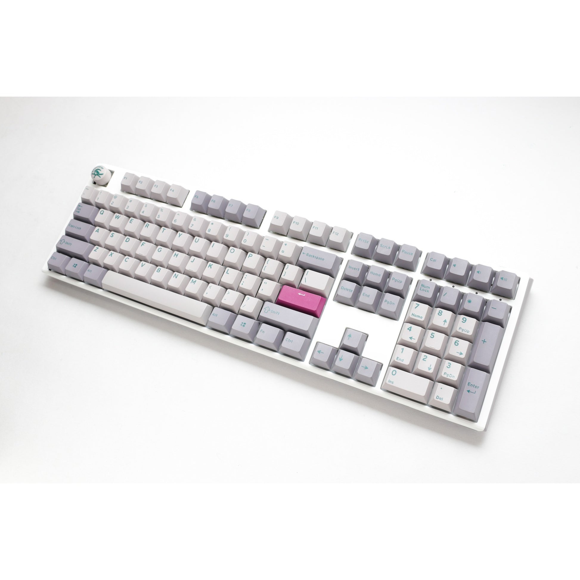 Ducky One 3 Mist Grey, Tastatur (Hellgrau, US-Layout, Cherry MX Red, RGB-LED, Double-Shot PBT, Hot-Swap-fähig, Quack-Mechanik)