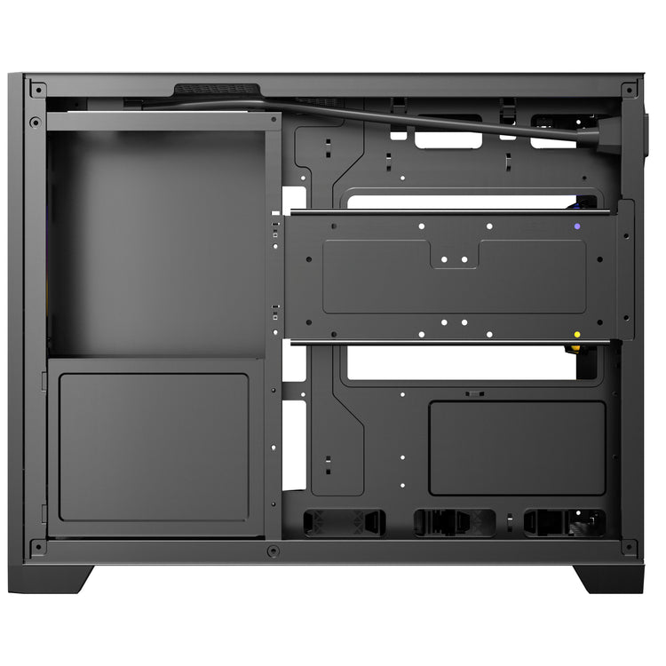 Antec Flux M Mini-Tower-Gehäuse (schwarz | 1x USB-A | 1x USB-C | gehärtetes Glas)