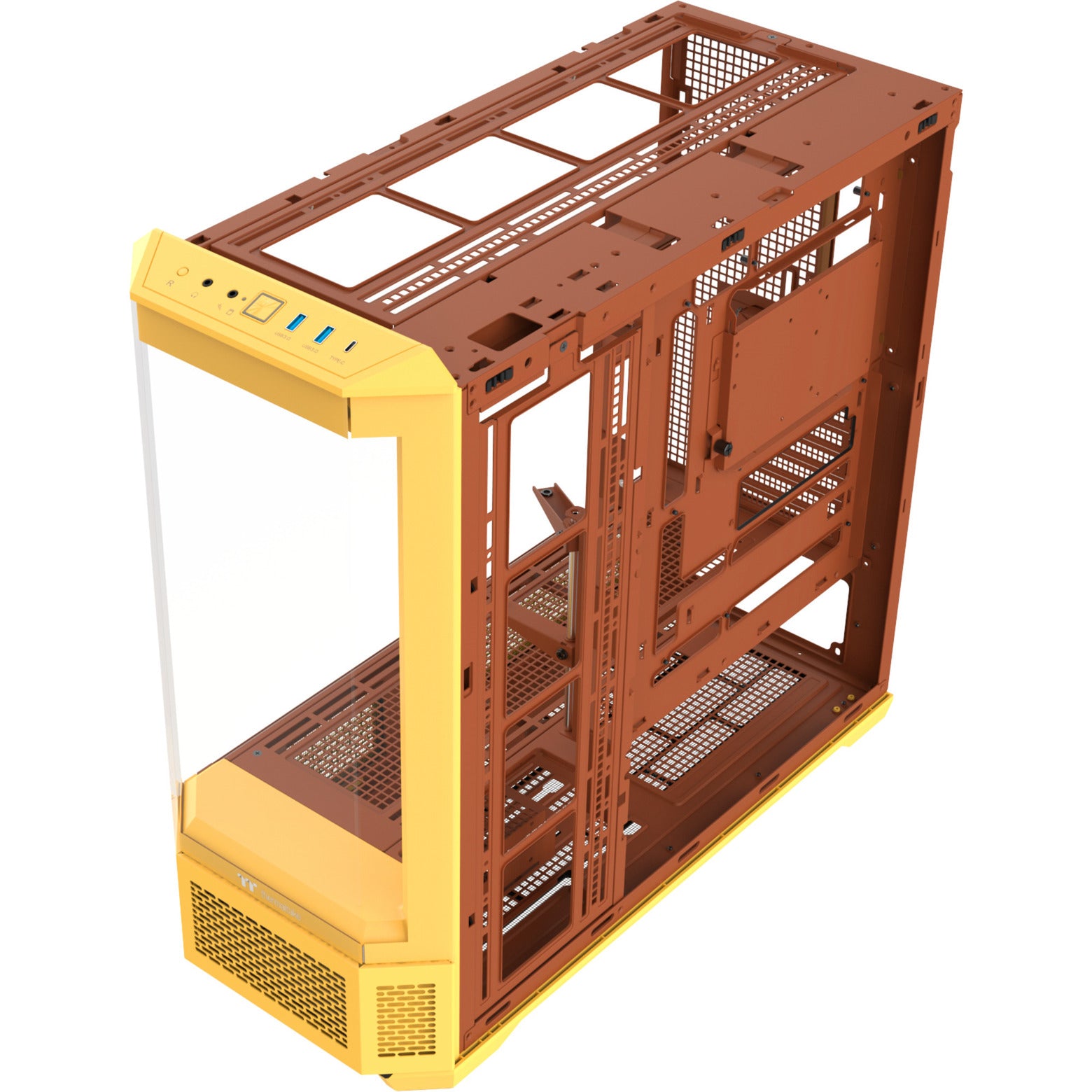 Thermaltake View 600 tg butter caramel Big-Tower-Gehäuse (gelb | 2x USB-A | 1x USB-C | gehärtetes Glas)