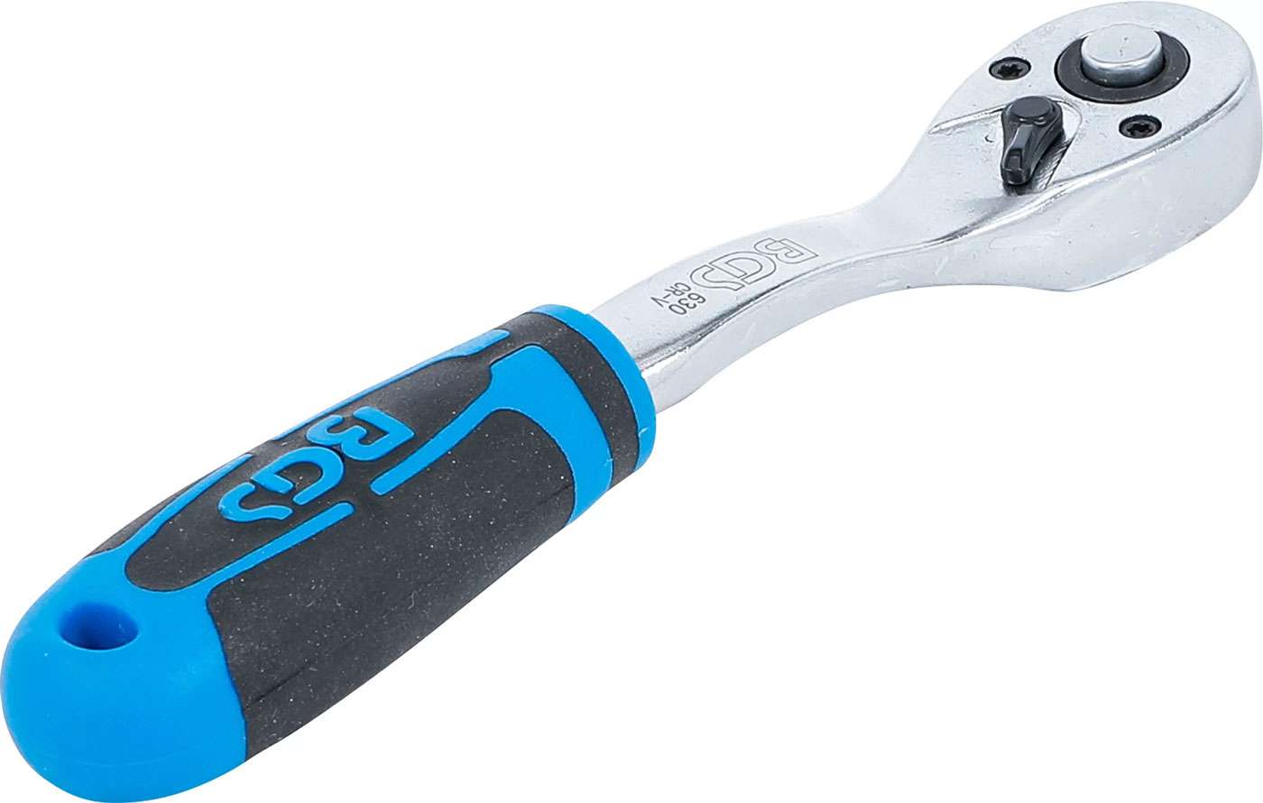 BGS Technic Umschaltknarre | feingezahnt | Ausgang Außenvierkant 6,3 mm (1 4 )