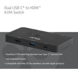 Club 3D CSV-2512 KVM-Switch Dual USB-C zu HDMI KVM-Switch (Schwarz, 4K 60 Hz) - afbeelding 6