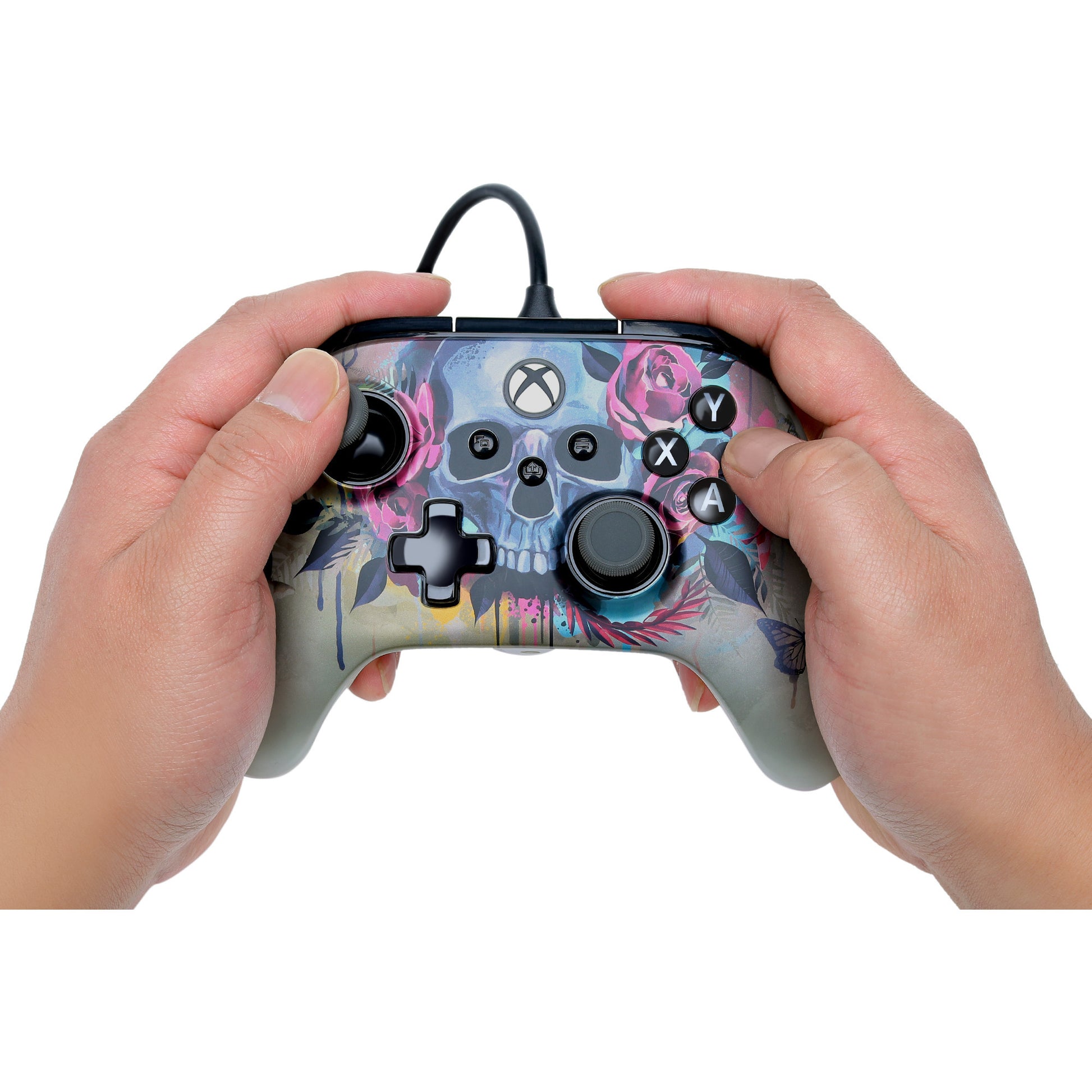 Powera Advantage Plus kabelgebundener Controller für Xbox Series X|s – Bloom Gloom (Silber, Xbox Series X|s, Xbox One, PC)