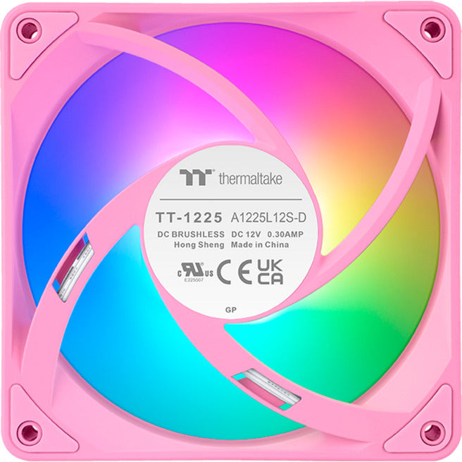 Thermaltake CT120 EX ArGB Sync PC-Lüfter Pink (3-Lüfter-Pack) Gehäuselüfter (Rosa, 3 Stück, 120 x 120 x 25 mm, PWM)