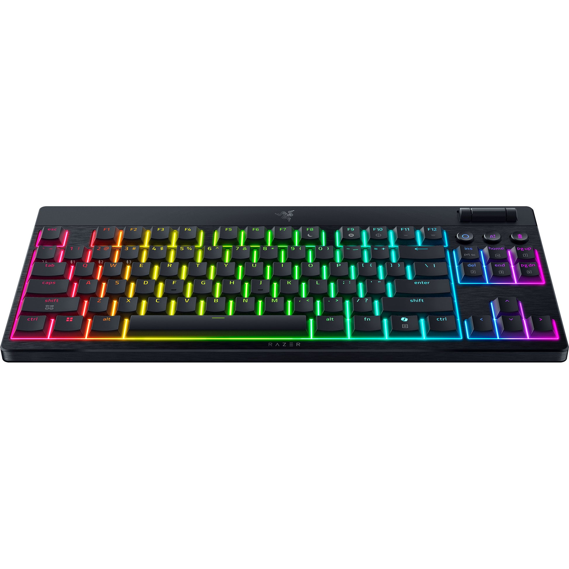 Razer Blackwidow V4 Low-Profile-RGB-Mechanische Gaming-Tastatur (Schwarz, US-Layout (QWERTZ), Low-Profile-Orange, 80 % (TKL))