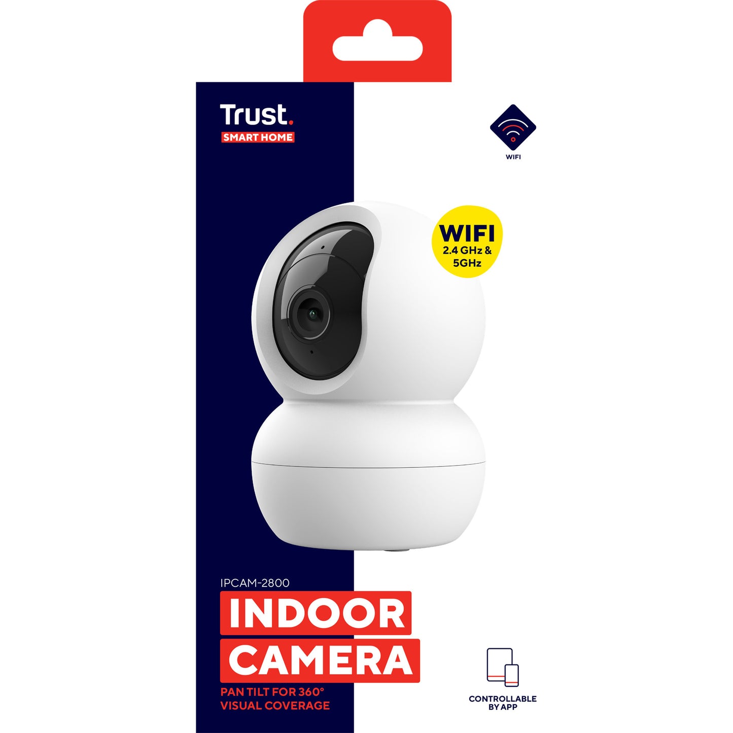 Trust ipcam-2800 360°-Sicherheitskamera (weiß, 2,4 oder 5 GHz WLAN)