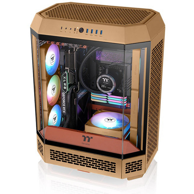 Thermaltake CT120 EX Reverse Argb Sync PC-Lüfter Gravel Sand (3-Lüfter-Pack) Gehäuselüfter (hellbraun, 3 Stück, 120 x 120 x 25 mm, PWM)