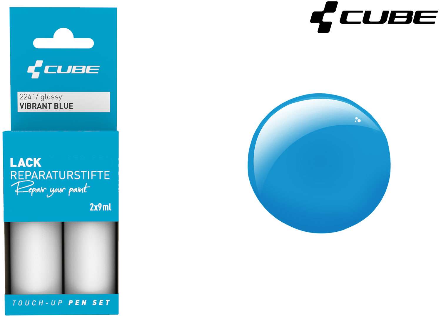 Cube Lackstift-Set in leuchtendem Blau