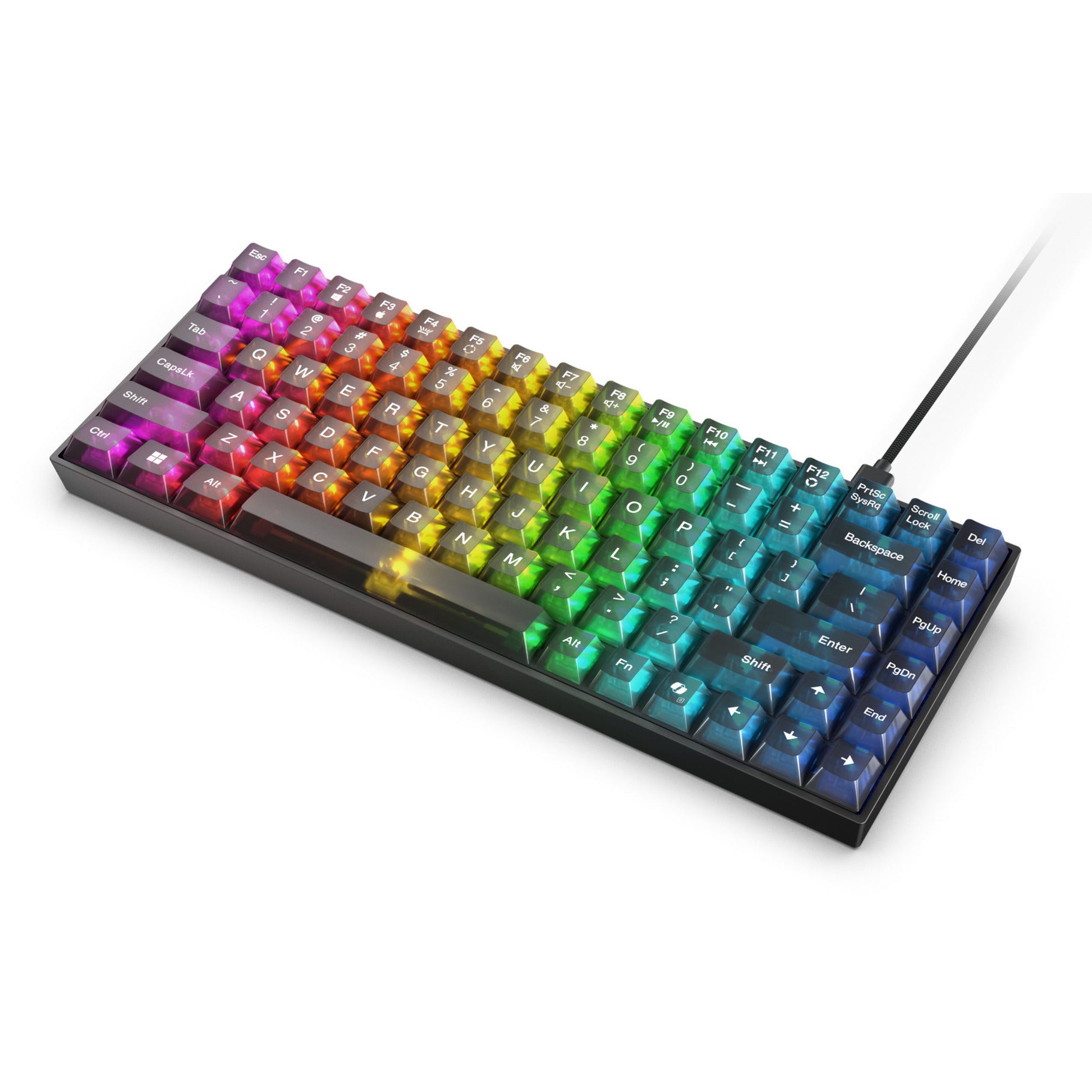 Lenovo Legion K510 Mini Pro RGB mechanische Gaming-Tastatur (schwarz, US-Layout (QWERTZ), 75 %, brauner Schalter, Hot-Swap, USB)