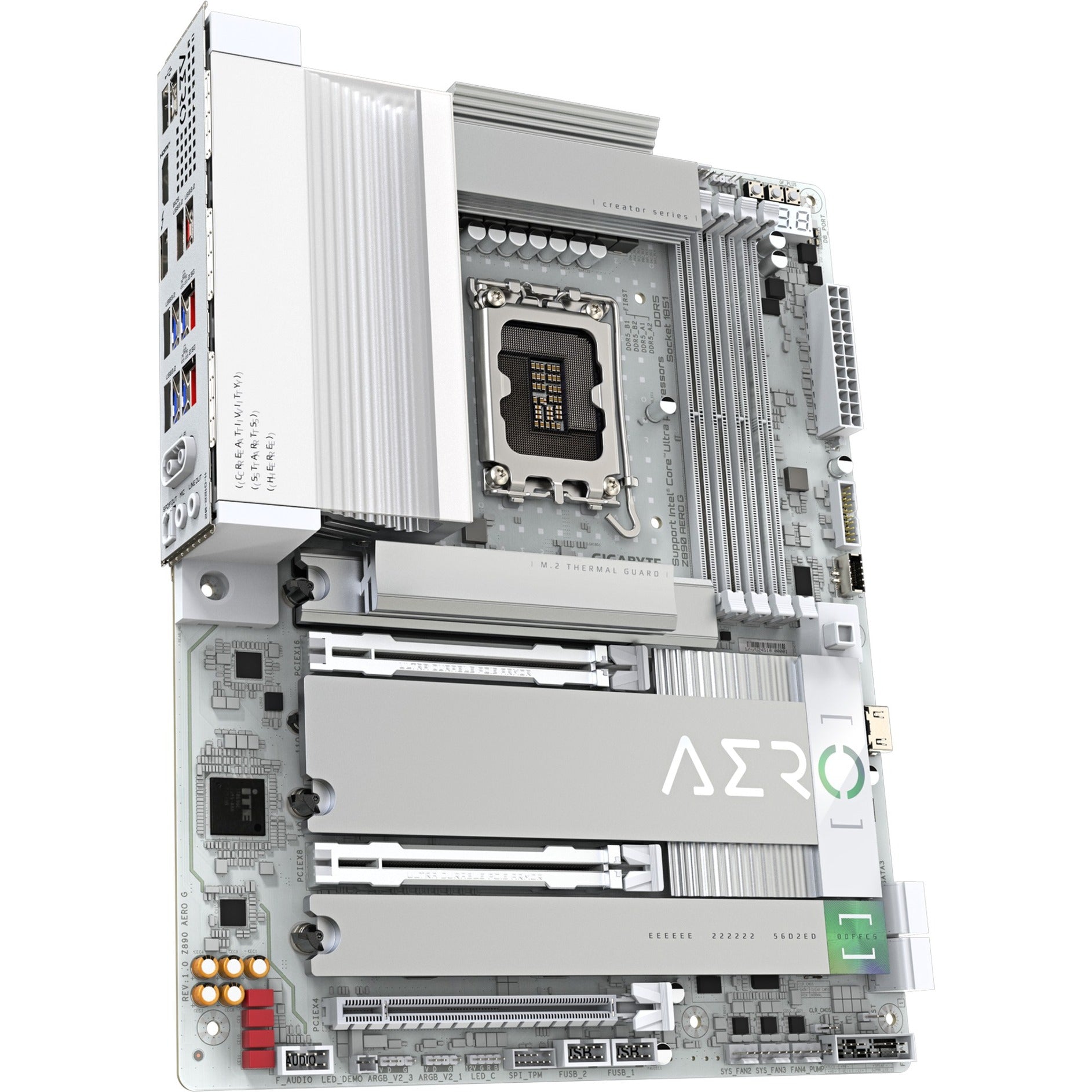Gigabyte Gigabyte Z890 Aero G, ATX, LGA1851, Intel® Core ™ Ultra, 4x DDR5, 2,5 GBE X2, Wi-Fi 7, USB4, Weiß, Weiß