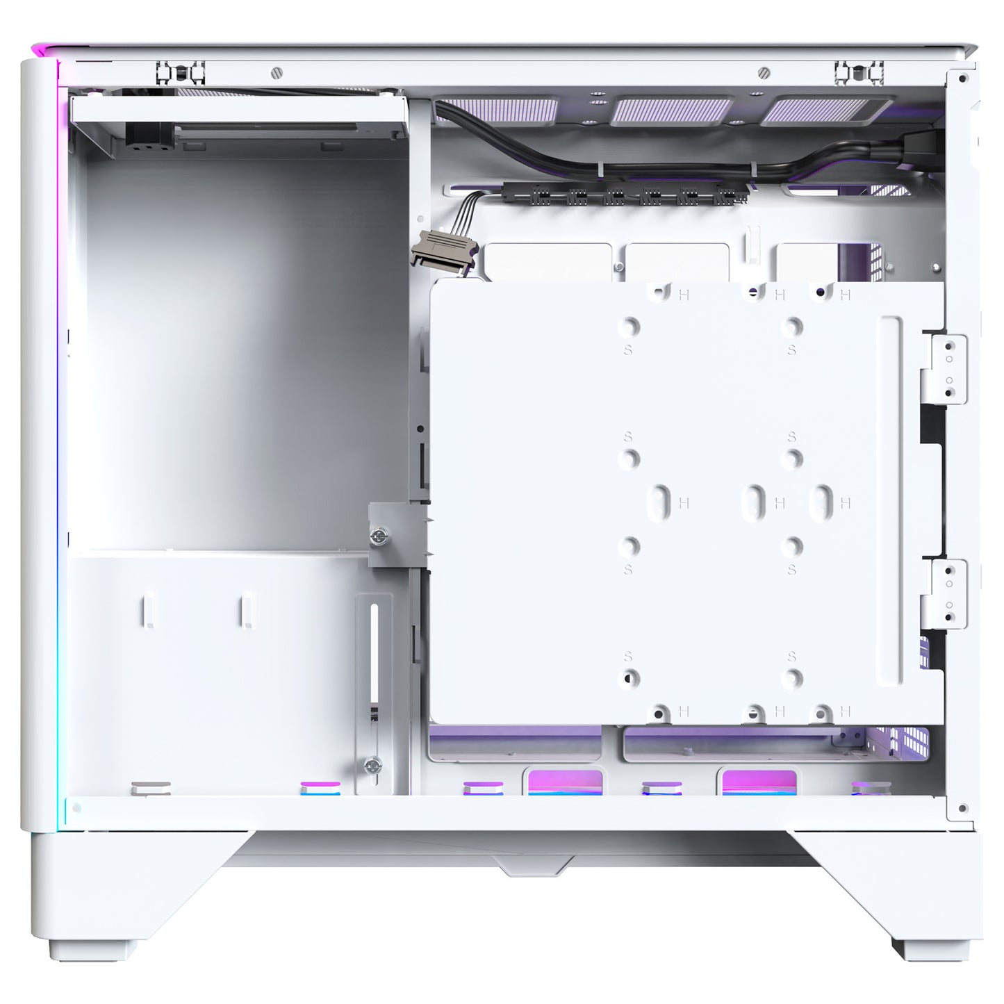 Montech King 15 Pro Midi-Tower-Gehäuse (weiß | 2x USB-A | 1x USB-C | RGB | Fenster)
