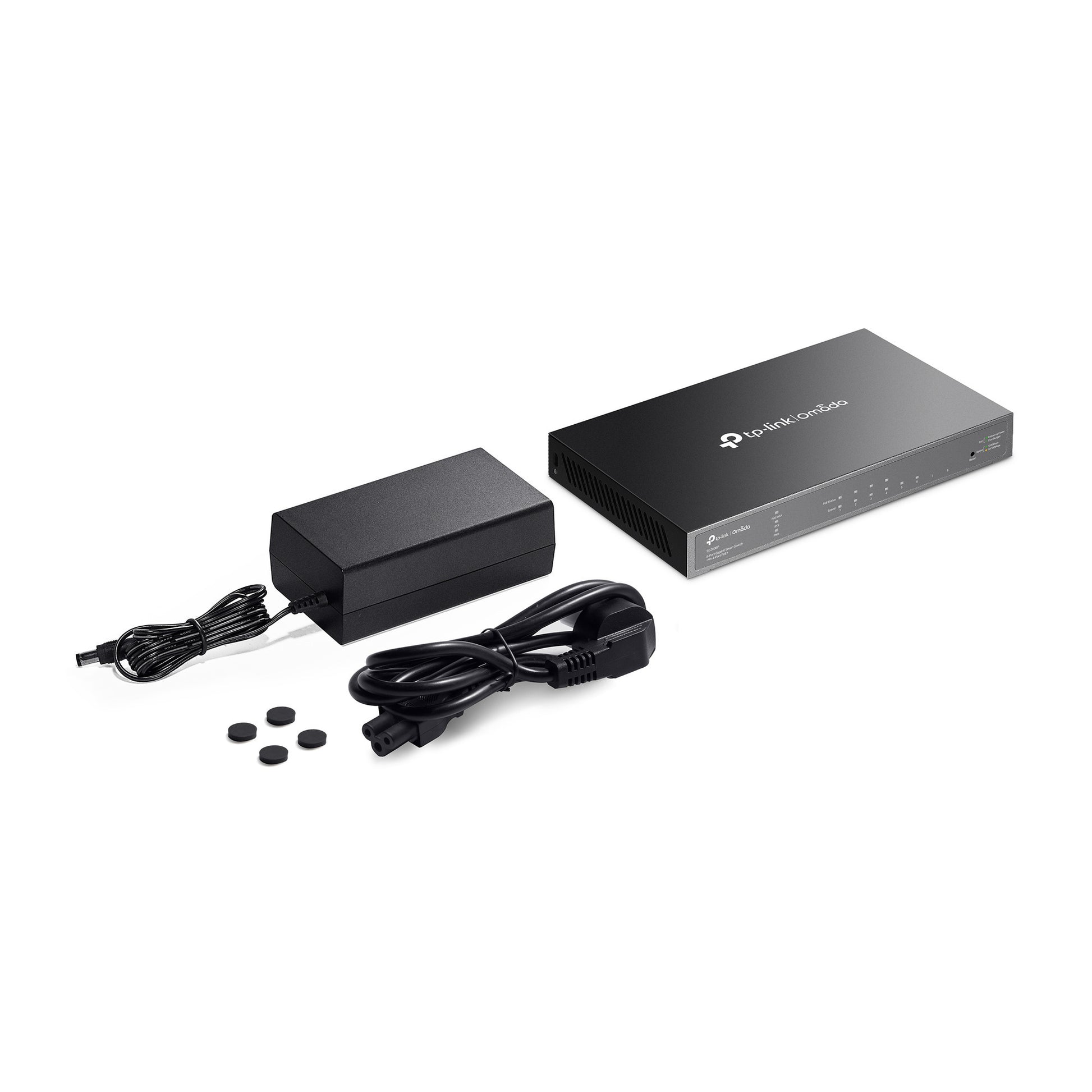 Tp-Link Omada SG2008P 8-Port Gigabit Jetstream Smart Switch (Schwarz, 4x PoE+)