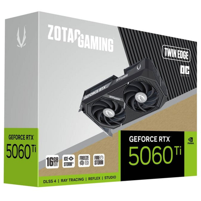 Zotac GeForce RTX 5060 Ti Twin Edge OC 16GB Grafikkarte (DLSS 4, 3x Display Port, 1x HDMI 2.1)