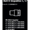 Waa Belt C Impaktor 1 Kappe Set, 1 2