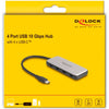 Delock USB 10 Gbit / s USB Typ-C Hub + 4 x USB Typ-C Weibchen