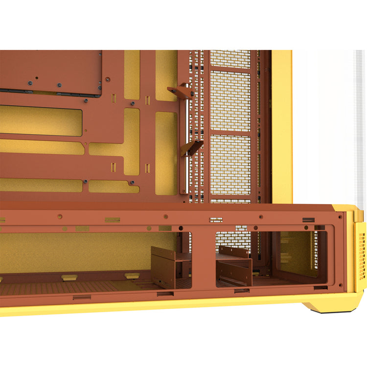 Thermaltake View 600 tg butter caramel Big-Tower-Gehäuse (gelb | 2x USB-A | 1x USB-C | gehärtetes Glas)