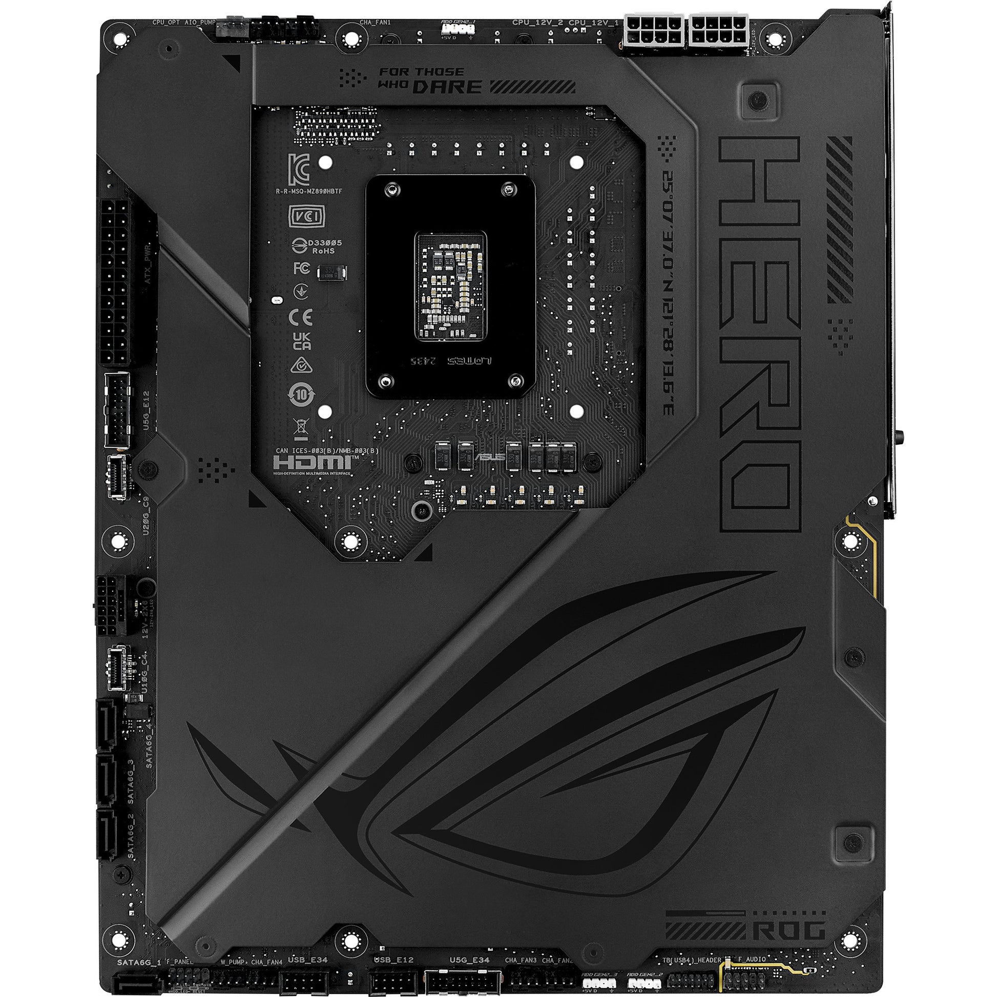 Asus Rrog Maximus Z890 Hero BTF Sockel 1851 Mainboard (schwarz, RAID, 5 GB-LAN, Wi-Fi 7, BT, Sound, ATX)