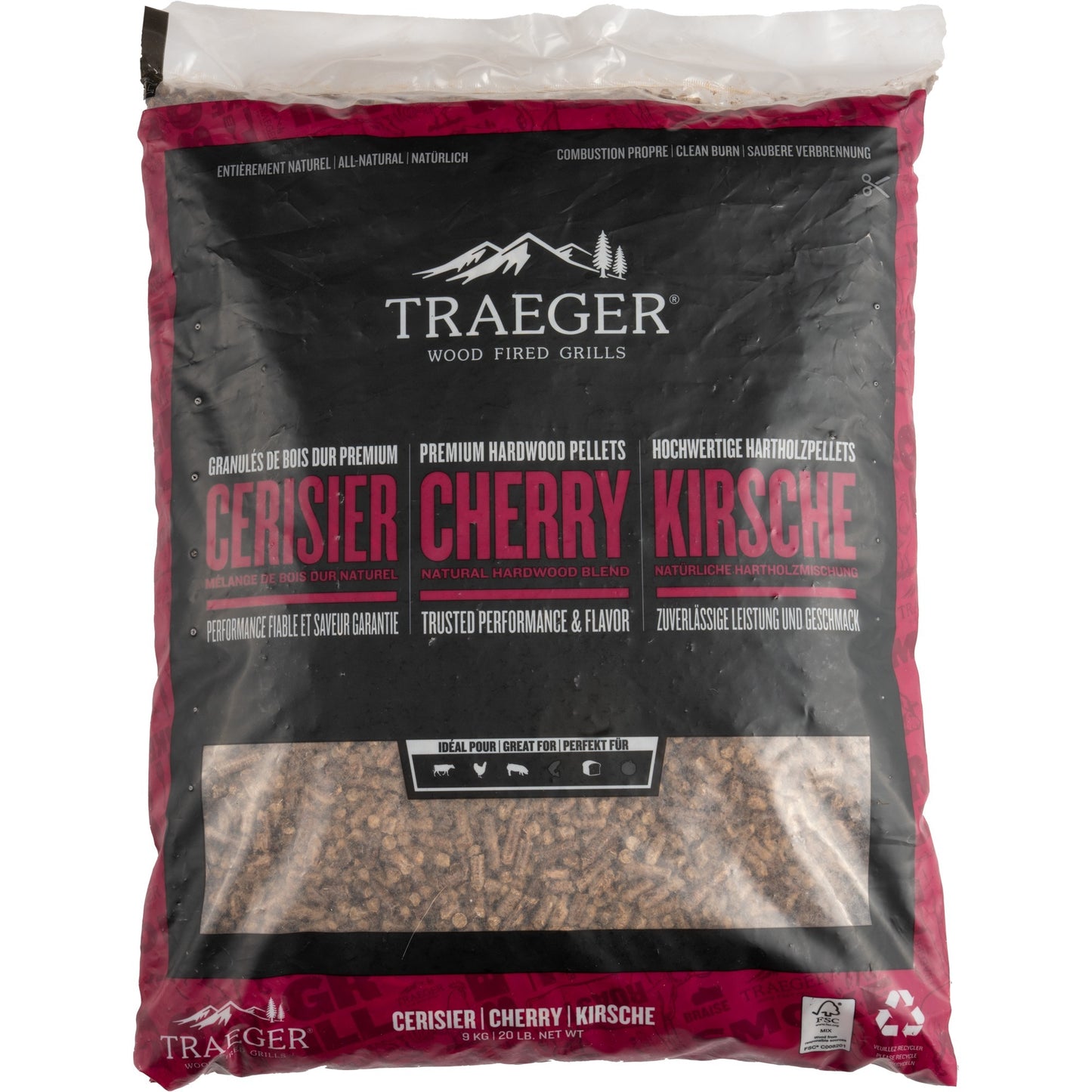 Traeger Pellets van Hardhout kers