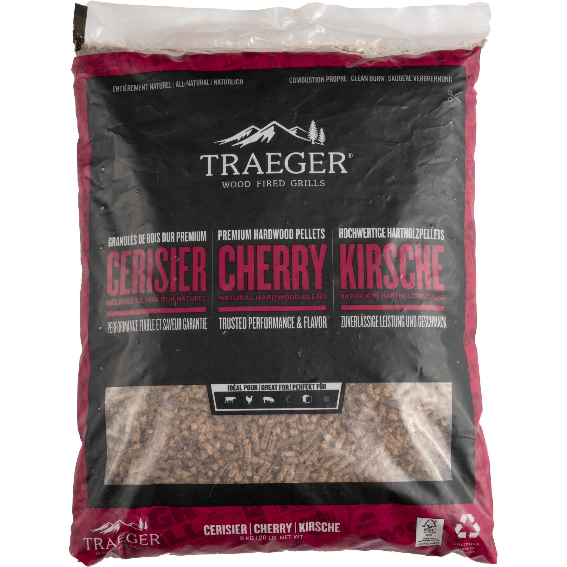 Traeger Pellets van Hardhout kers