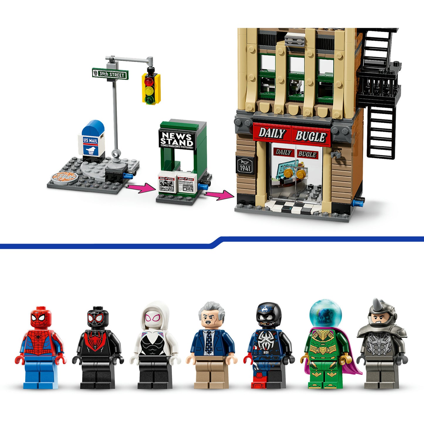 Lego Superhelden 76342 Marvel Spider-Man vs. Mysterio: Das tägliche Signalhorn