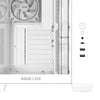 Asus a32 plus Midi-Tower-Gehäuse (weiß | 2x USB-A | 1x USB-C | RGB | gehärtetes Glas)