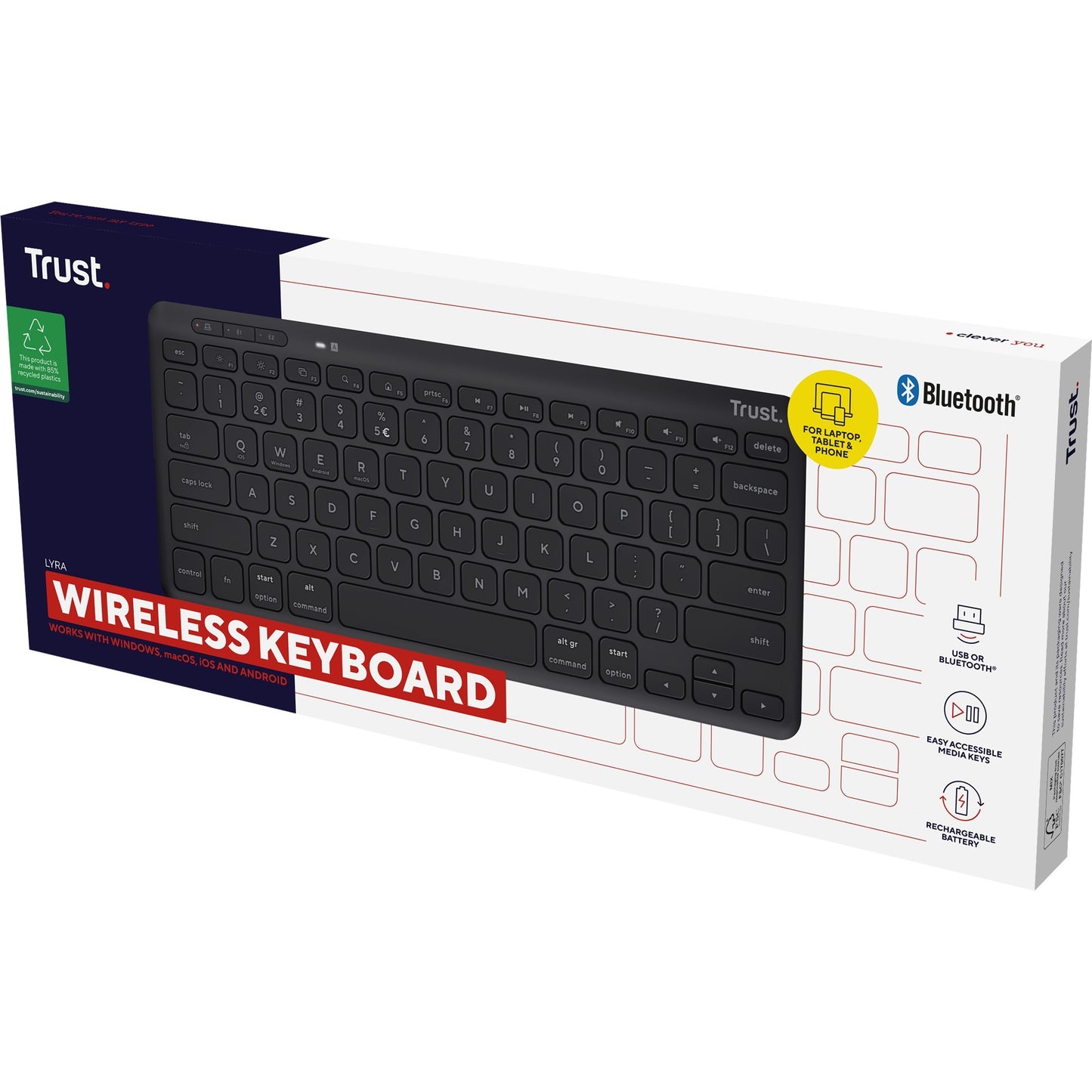 Vertrauen Sie Lyra Compact Wireless Tastatur