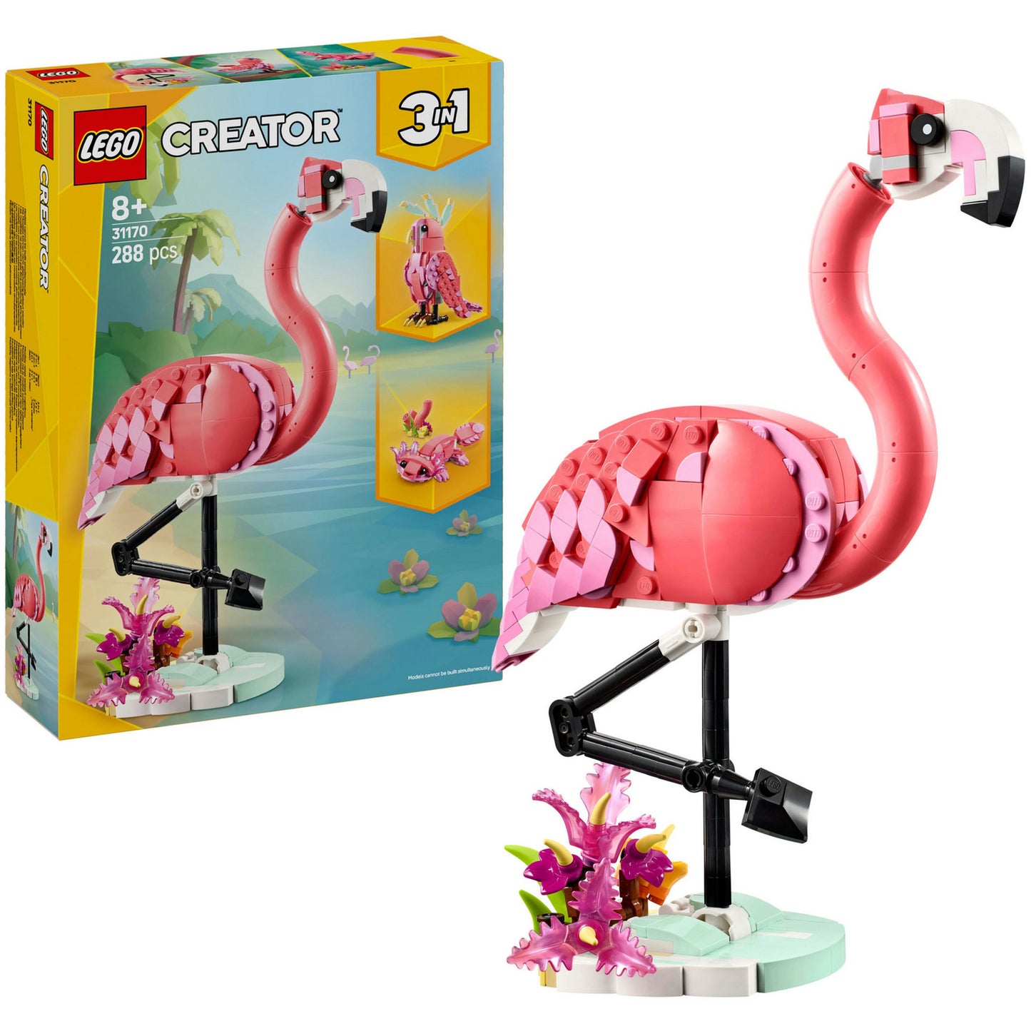 Lego -Schöpfer 31170 Wildtiere rosa Flamingo