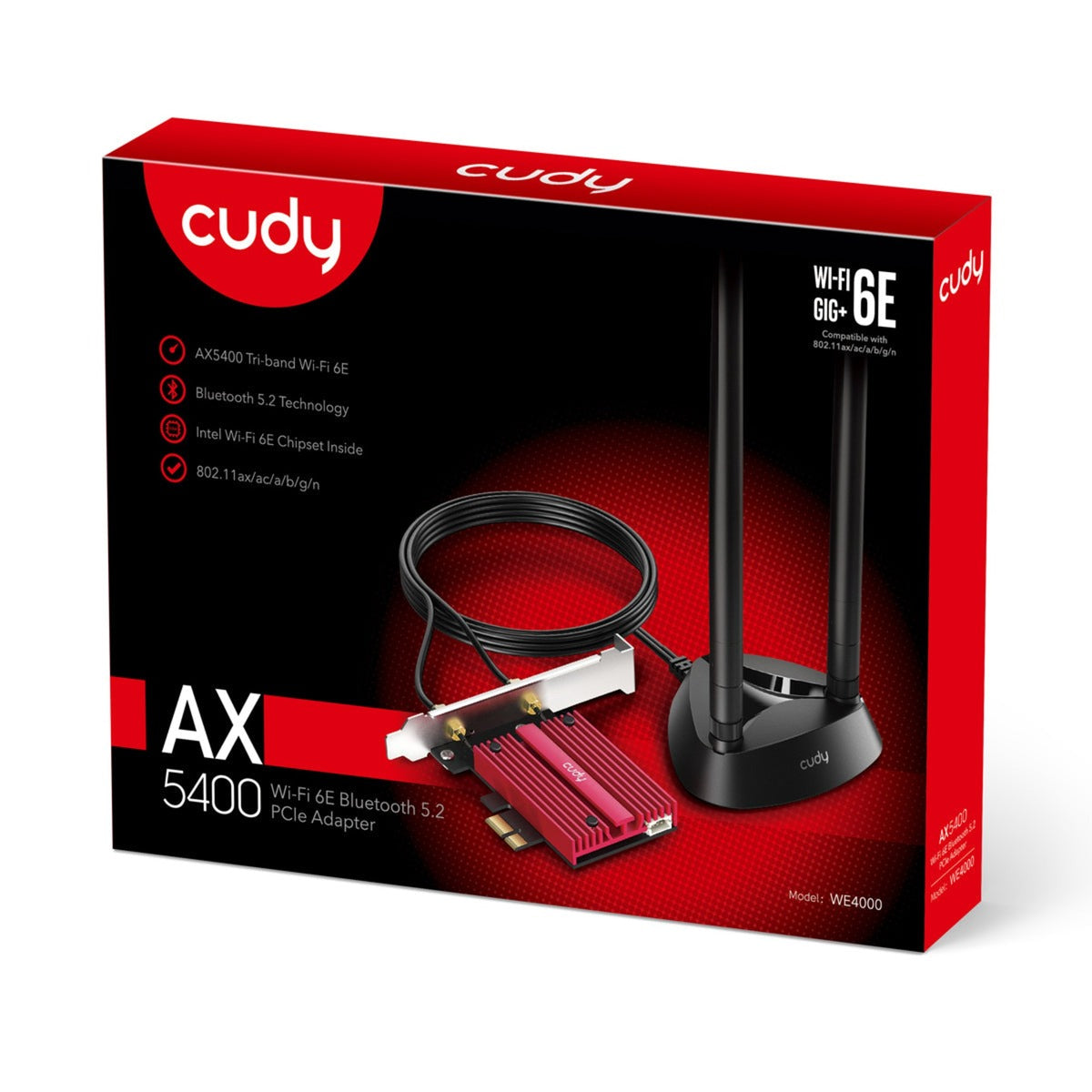 Cudy AX5400 Wi-Fi 6. Bluetooth 5.3 PCI-E-Adapter