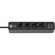 Brennenstuhl -Socket mit Switch 4 Anschlüssen + 2 USB -Anschlüsse schwarz