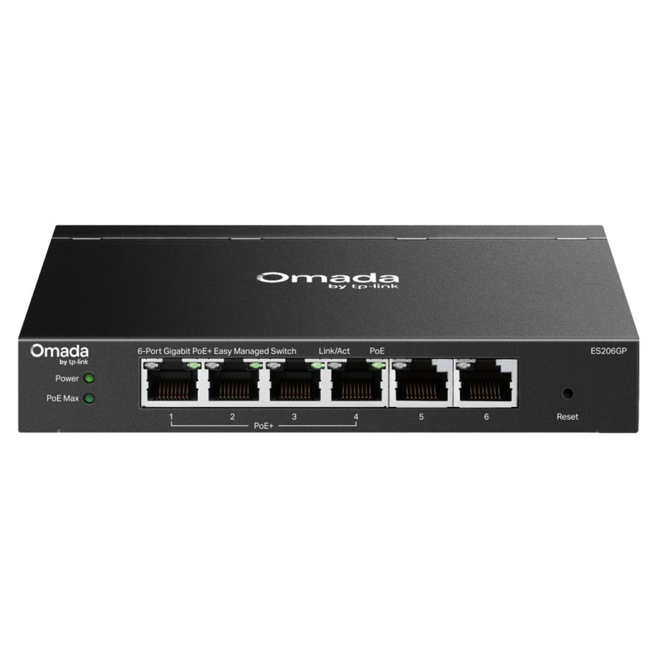 Tp-Link Omada ES206GP Switch (schwarz, 4x PoE+)