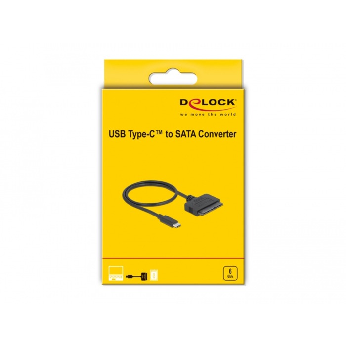 Delock USB Typ-C-Konverter zu 22 Pin SATA 6 GB s