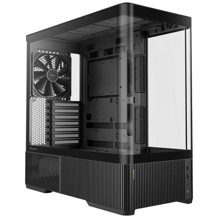 Antec C6 Curve Air Midi-Tower-Gehäuse (schwarz | 2x USB-A | 1x USB-C | gehärtetes Glas)