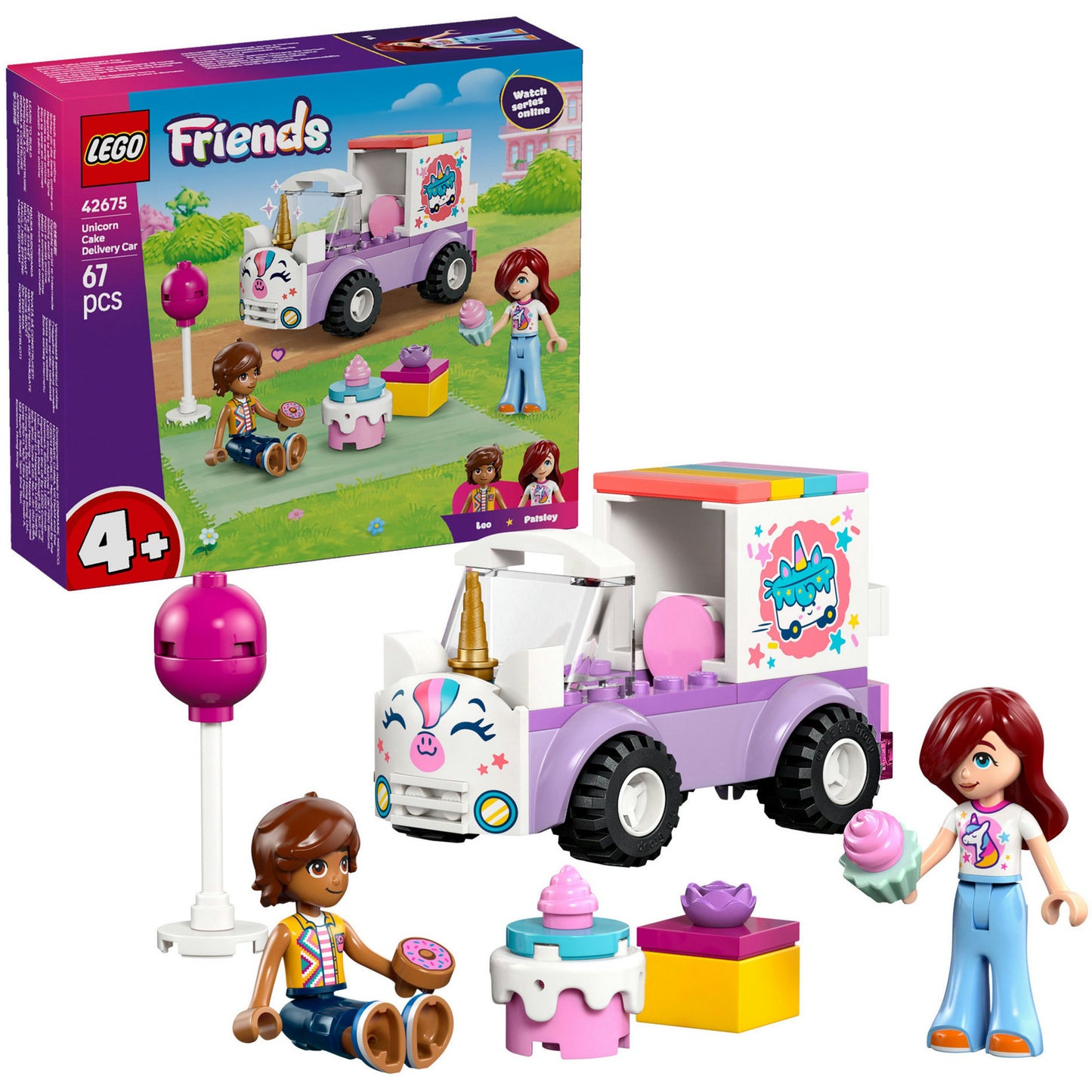 Lego Friends 42675 Einhorn-Kuchenlieferwagen | 2 Stk