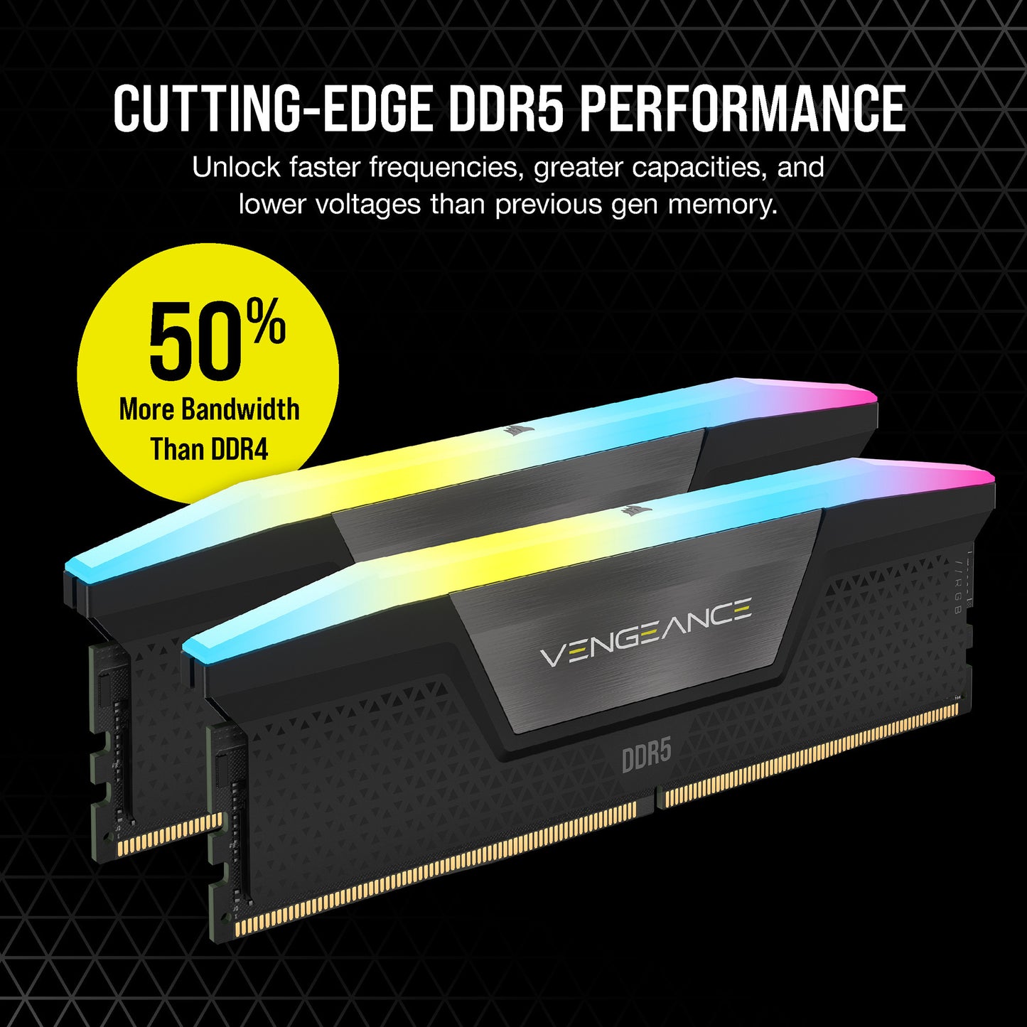 Corsair Vengeance RGB 32 GB DDR5-6000 (2x 16 GB) RAM (schwarz, cmh32gx5m2d6000z38, xmp, expo)