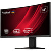 Viewsonic UwQHD gebogener Docking-Monitor mit KVM-Switch VG3419C 34 Ultrawide (Schwarz (matt), 1x HDMI, 1x Display-Port, USB-A, USB-B, USB-C, LAN, Audio)