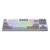 Hator Rockfall 3 TKL Wireless, Gaming-Tastatur (weiß, US-Layout, Hator Aurum Orange, RGB, PBT-Tastenkappen, Hotswap, 2,4 GHz Bluetooth USB-C)