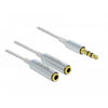 Delock -Kabel -Audio -Splitter -Stereobuchse männlich 3,5 mm> 2x s