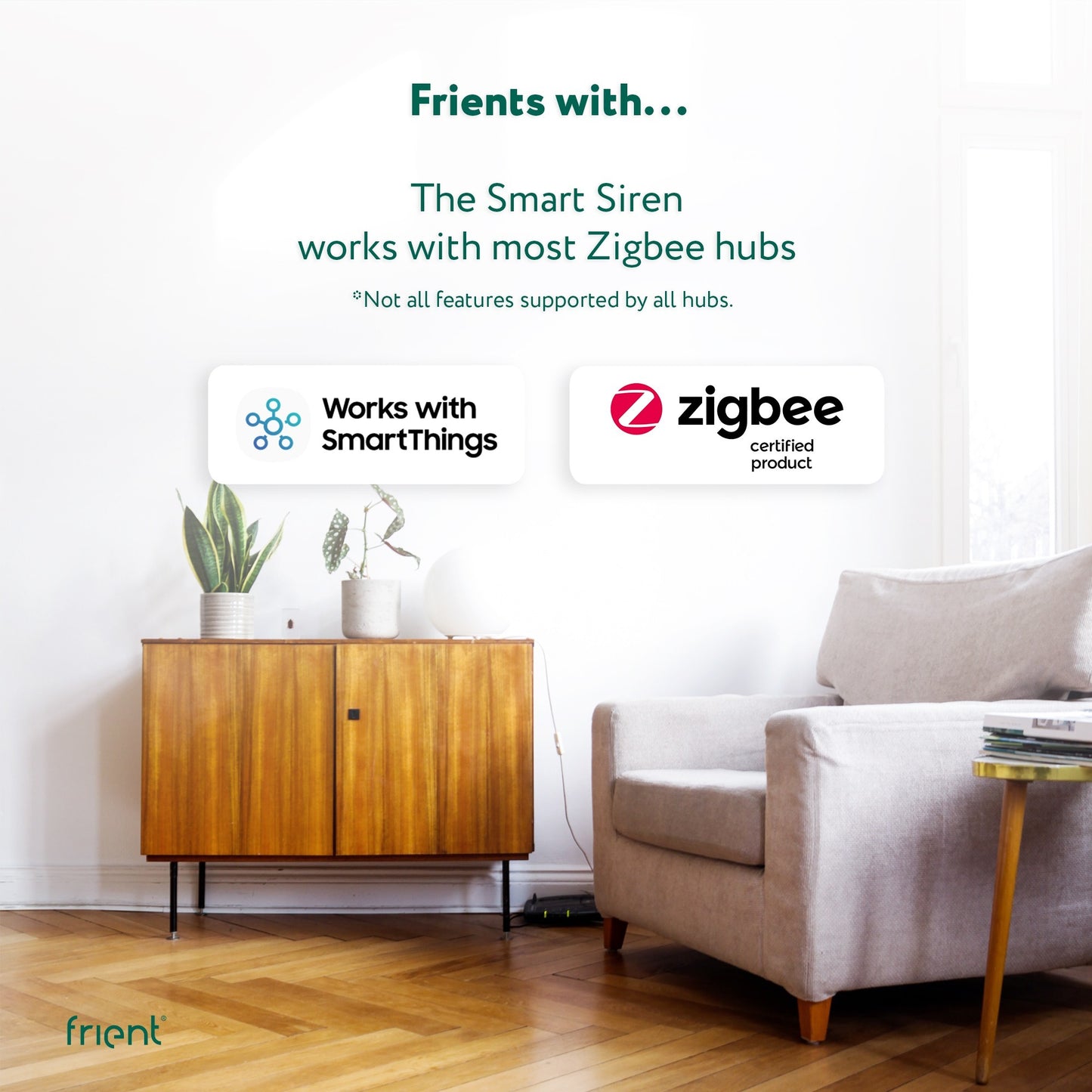 Frient Smart Siren EU Sirene (weiß, Zigbee 3.0)