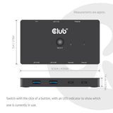 Club 3D CSV-2512 KVM-Switch Dual USB-C zu HDMI KVM-Switch (Schwarz, 4K 60 Hz) - afbeelding 9