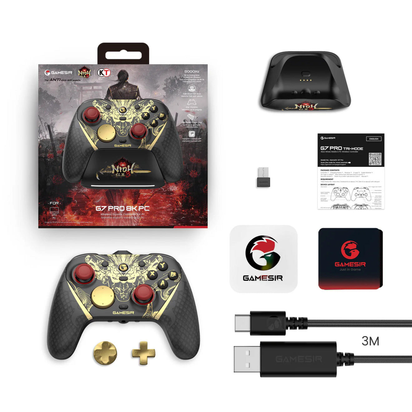 Gamesir G7 Pro 8K PC – Nioh 3 Edition Gamepad (Schwarzgold)